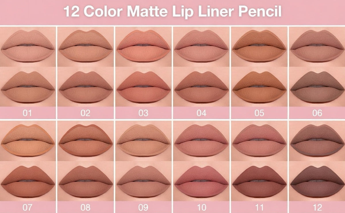 Flormar Lip pencils premium limited variant pack of 12