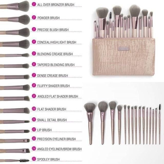 Bh cosmetic lavish elegance 15 piece brush set