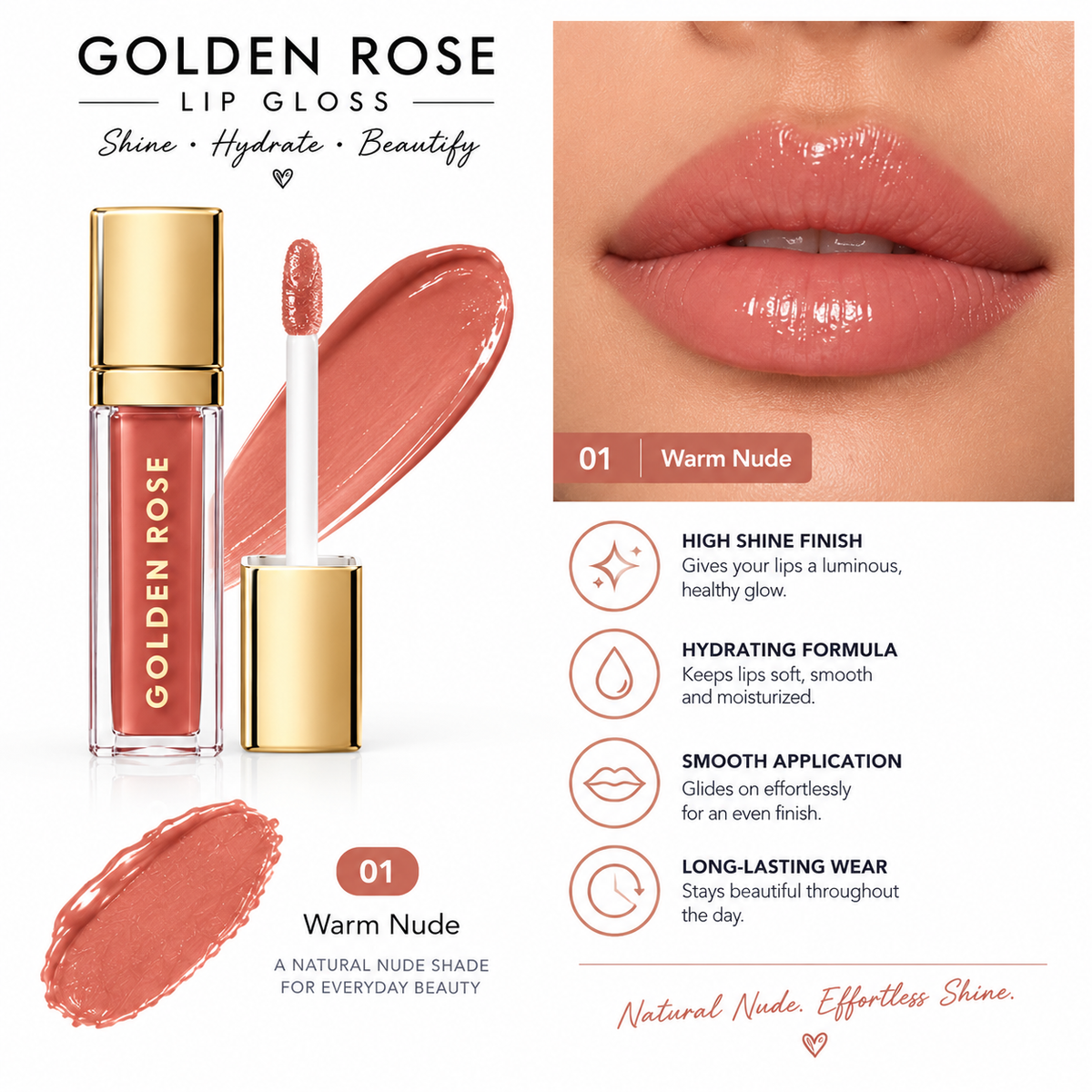 GR- Lip Gloss – pack of 6 Shades