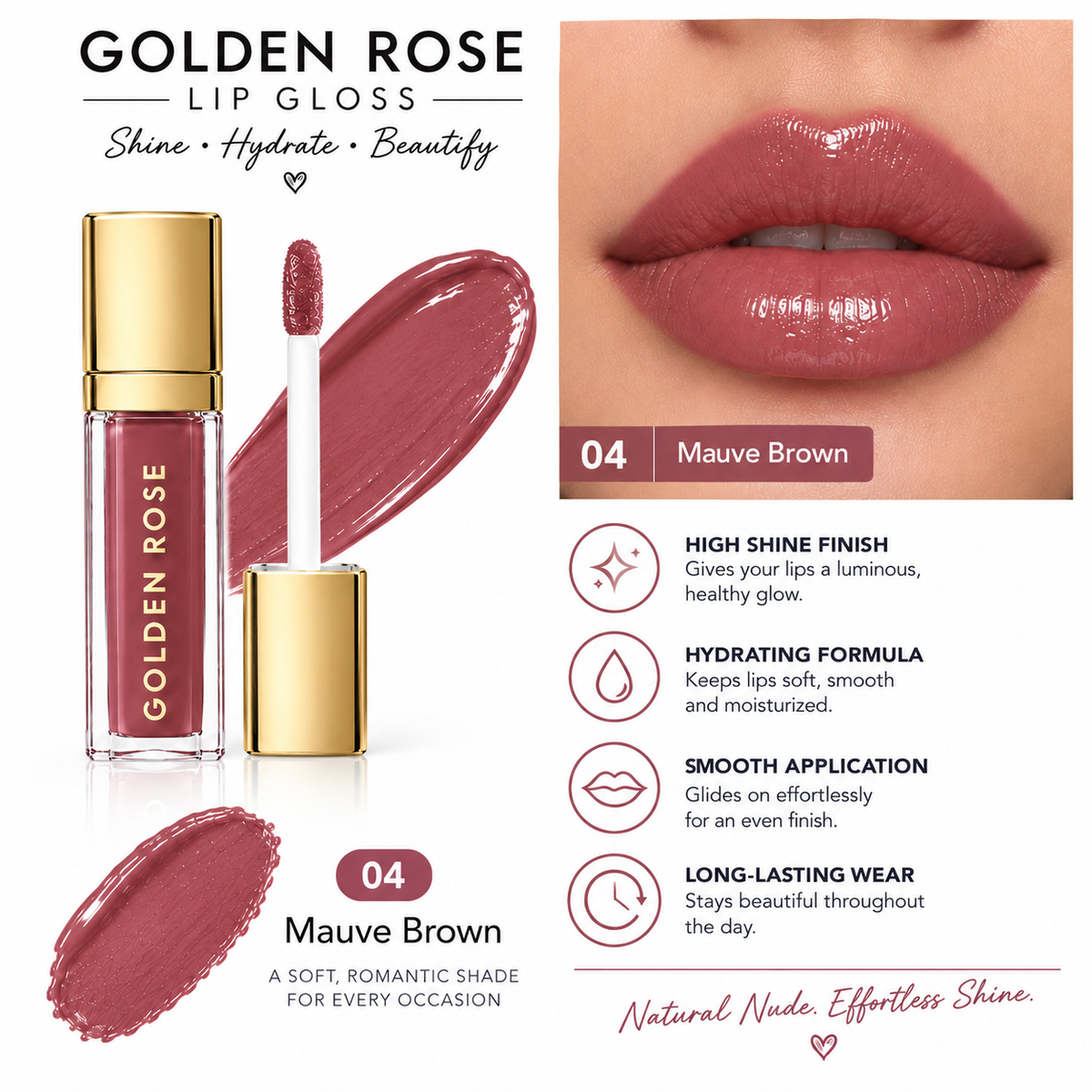 GR- Lip Gloss – pack of 6 Shades
