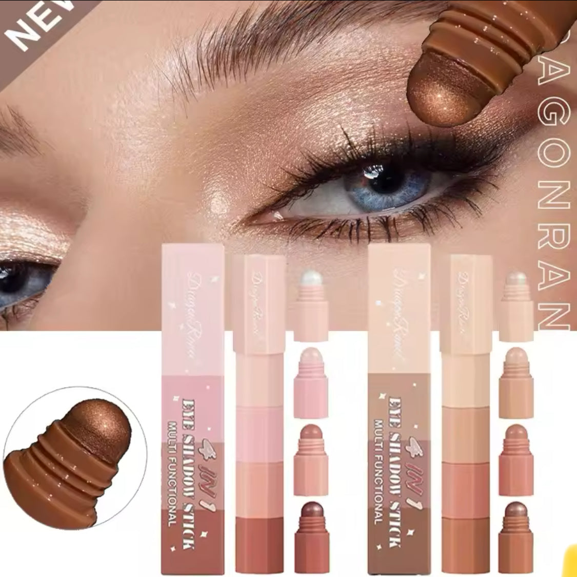 Dragon Ranee 4 In 1 Combo pack of 2 Multi purpose Eyeshadow Crayon Pen