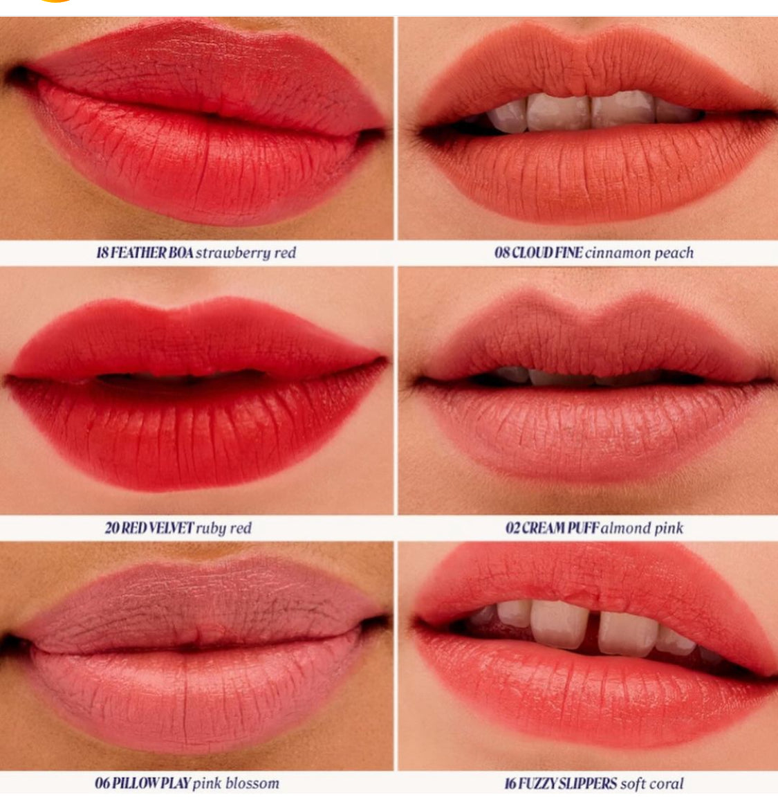 Benefit plush lip & cheek tint pack of 6