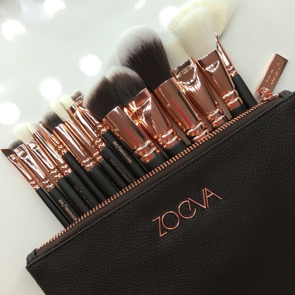 Zoeva 15pc brush set limited Variant with storage Bag