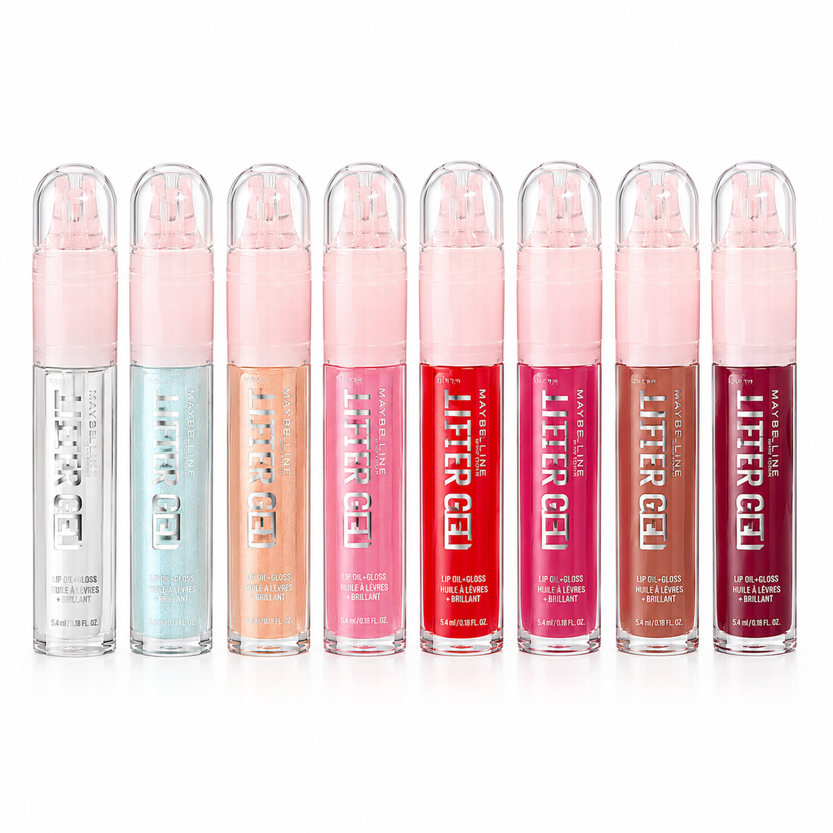 Maybelline Lifter Gel Lip Oil + Gloss pack of 8