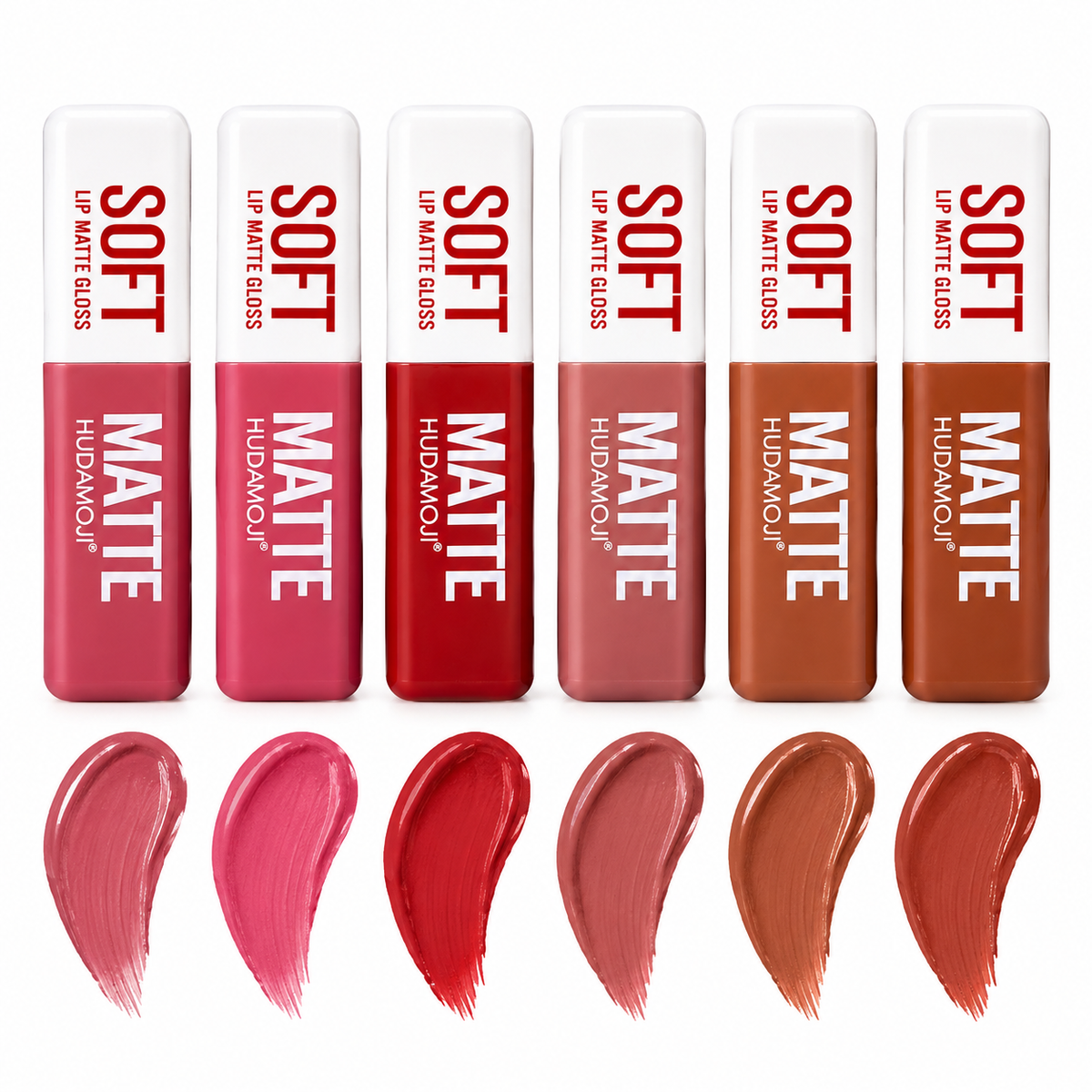 Hudamoji 6 Colors Soft Matte Lip Gloss Set