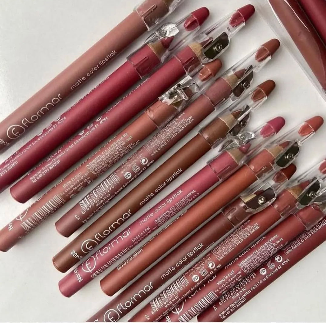 Flormar Lip pencils premium limited variant pack of 12