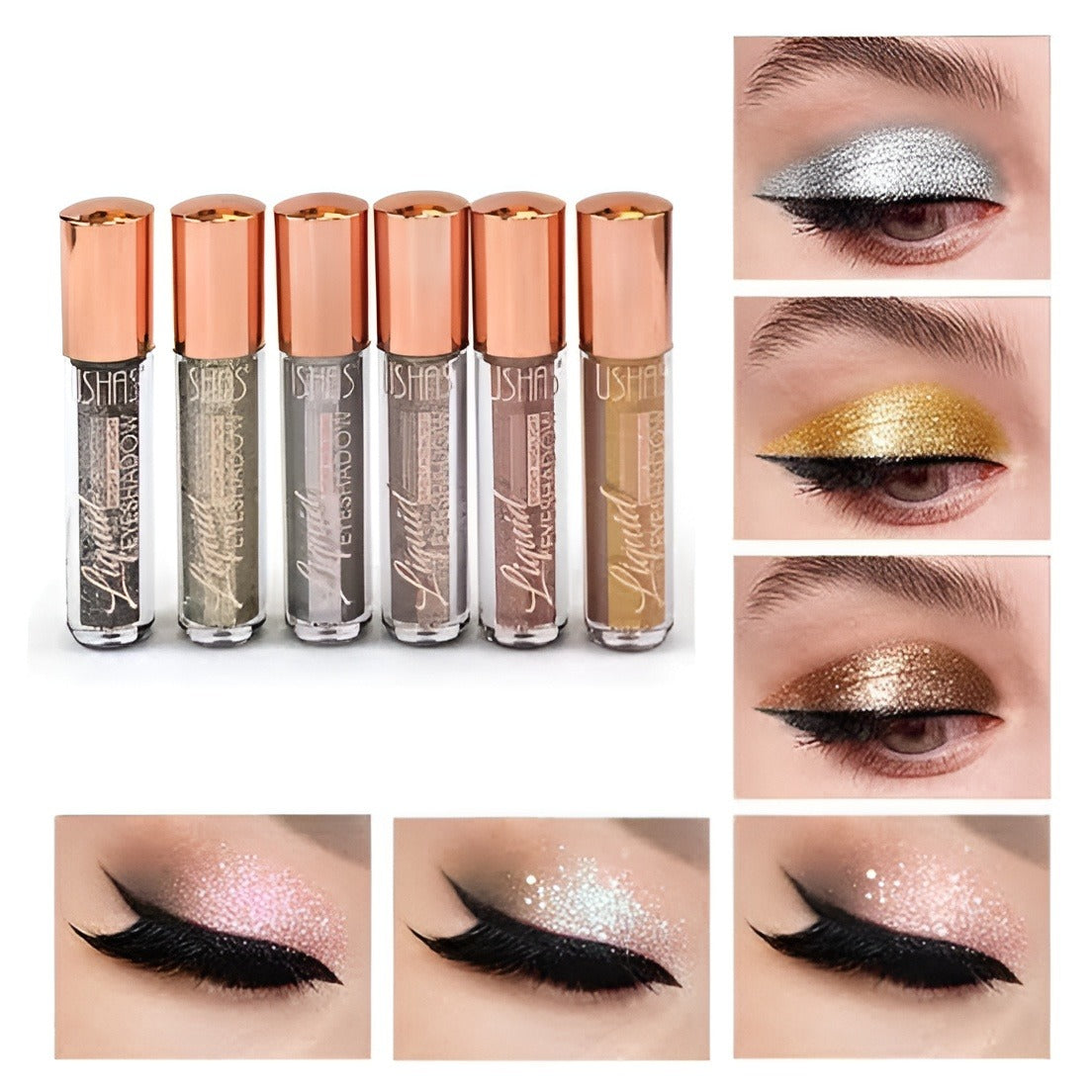 USHAS Liquid Eyeshadow Glitters Pack of 6