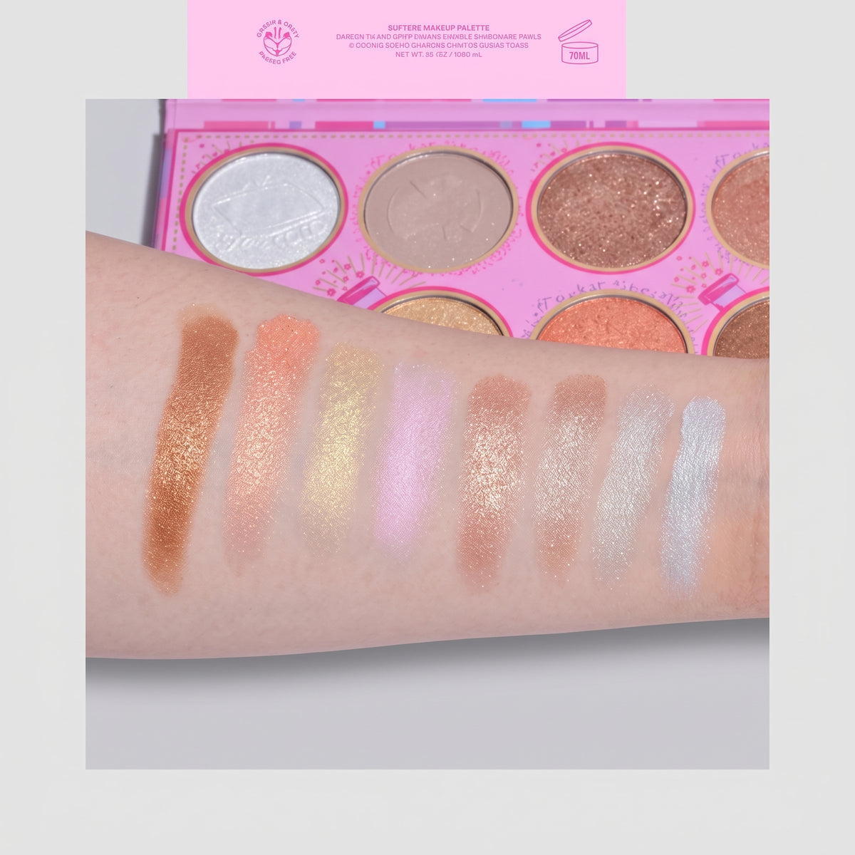 Kevin & coco 8 shades Highlighter palette