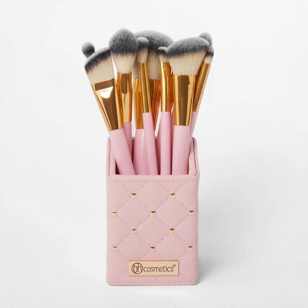 BH Cosmetics - Studded Elegance 12 Piece Brush Set with a Brush Stand