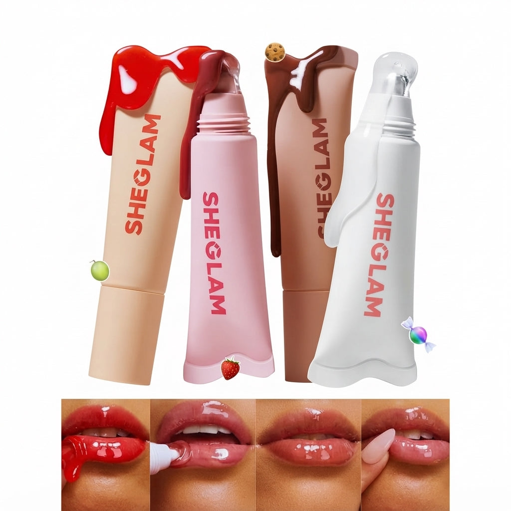 SHEGLAM Crystal Glaze Moisturizing Lip Tint (Deal of 4)