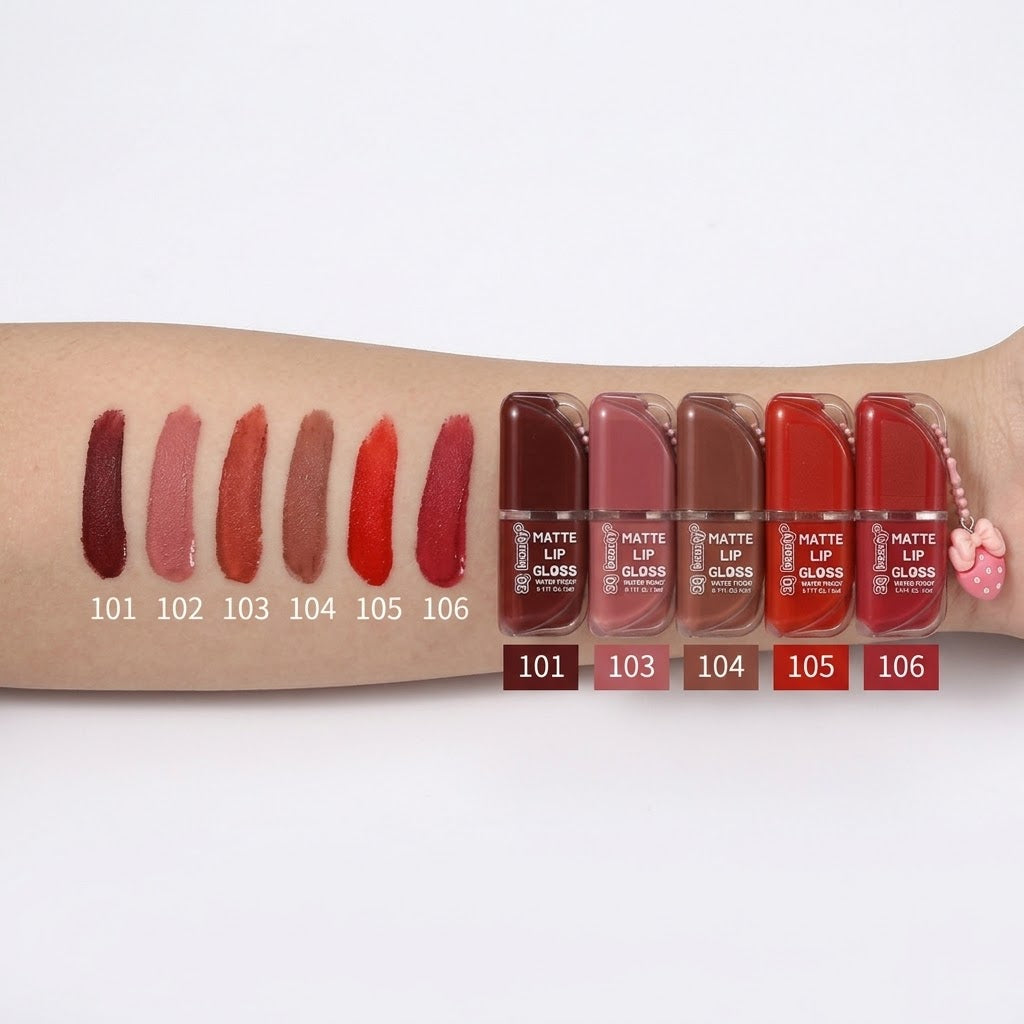 3Q Beauty Matte Lip Gloss- Pack Of 6