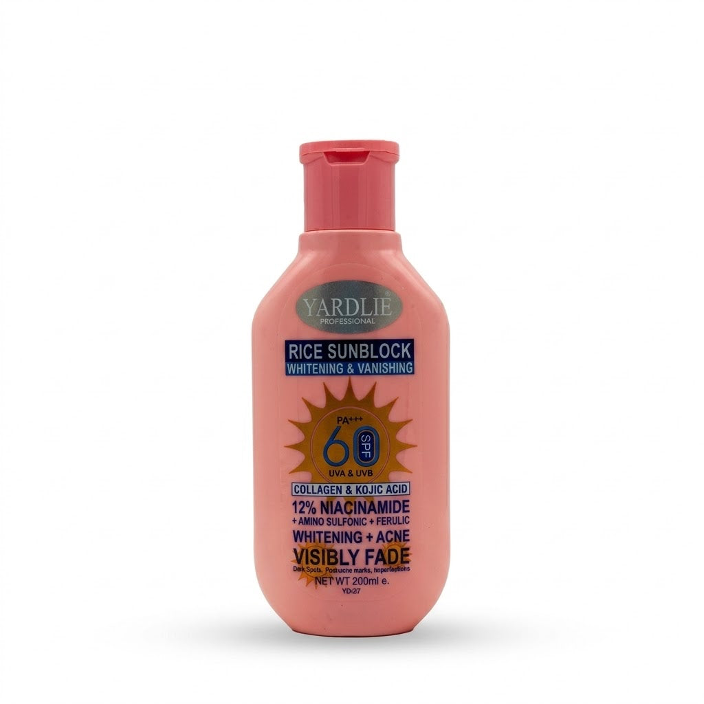 Yardlie Professional Rice Sunblock Whitening & Vanishing SPF 60 PA+++ - 200ml
