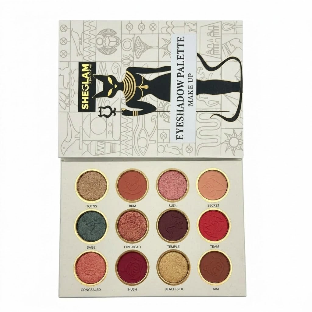 SHEGLAM Ancient Egyptian Cat-Themed 12-Color Eyeshadow Palette