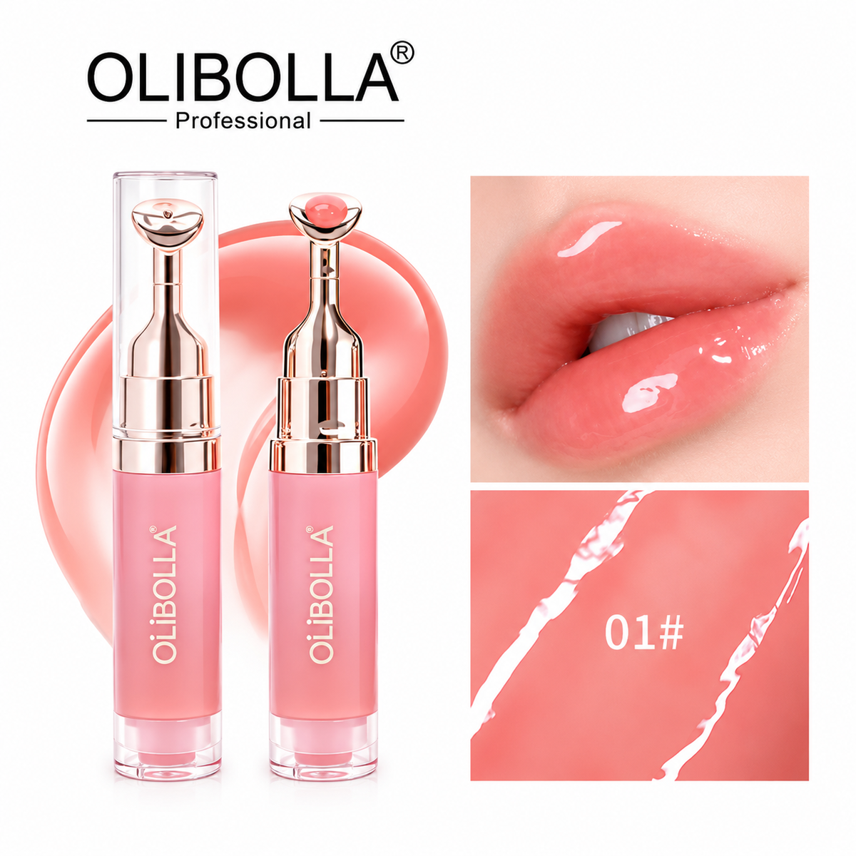 OLIBOLLA -  Professional Lip Serum/ Gloss Tint - Pack Of 6 Colors