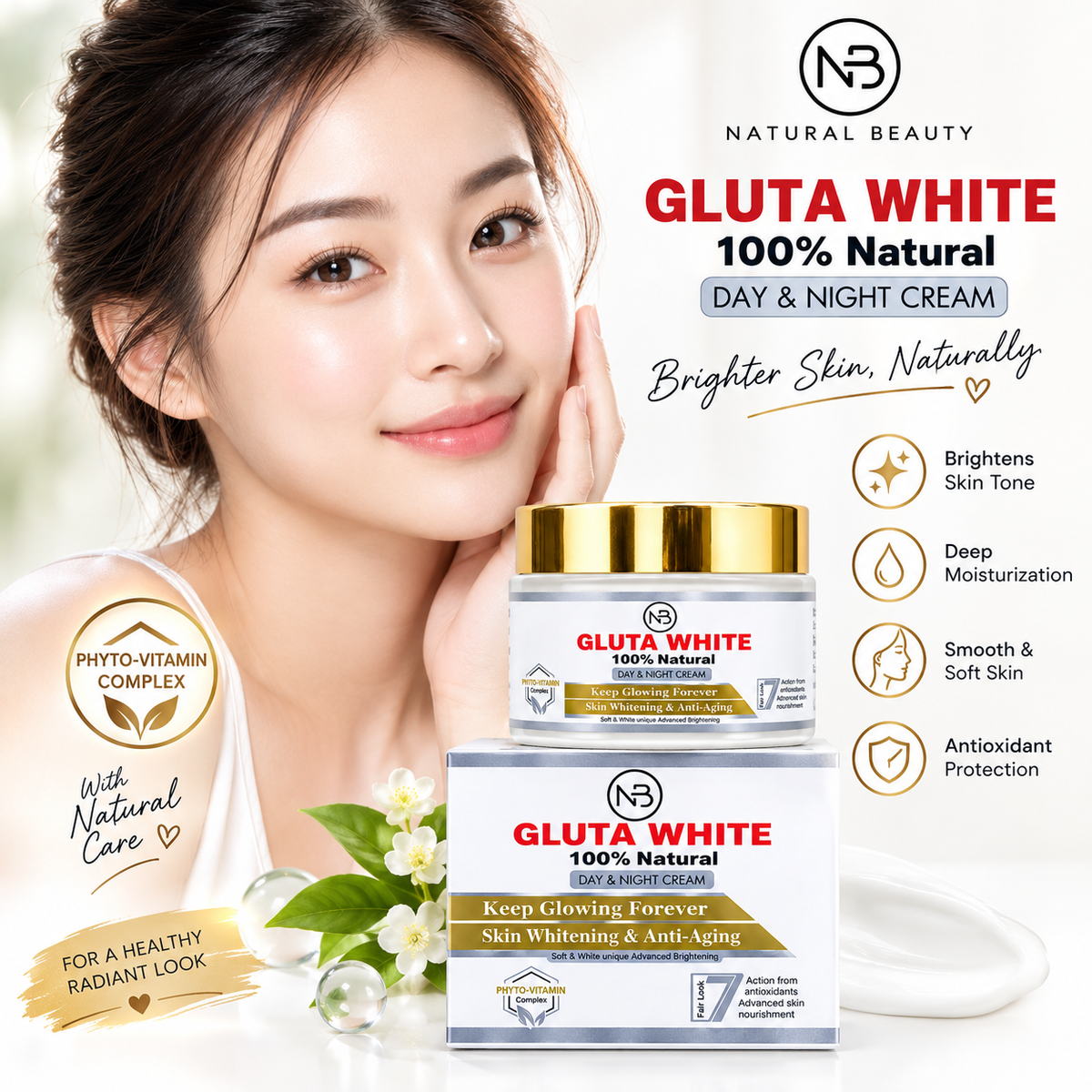 NB Natural Beauty Gluta White Day & Night Cream