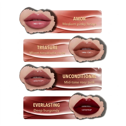 SHEGLAM Ember Rose Nourishing Lip Gloss Set of 4