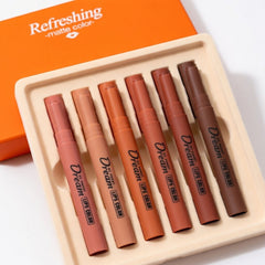 Henfang Dream matte Lipsticks pack of 6 colors