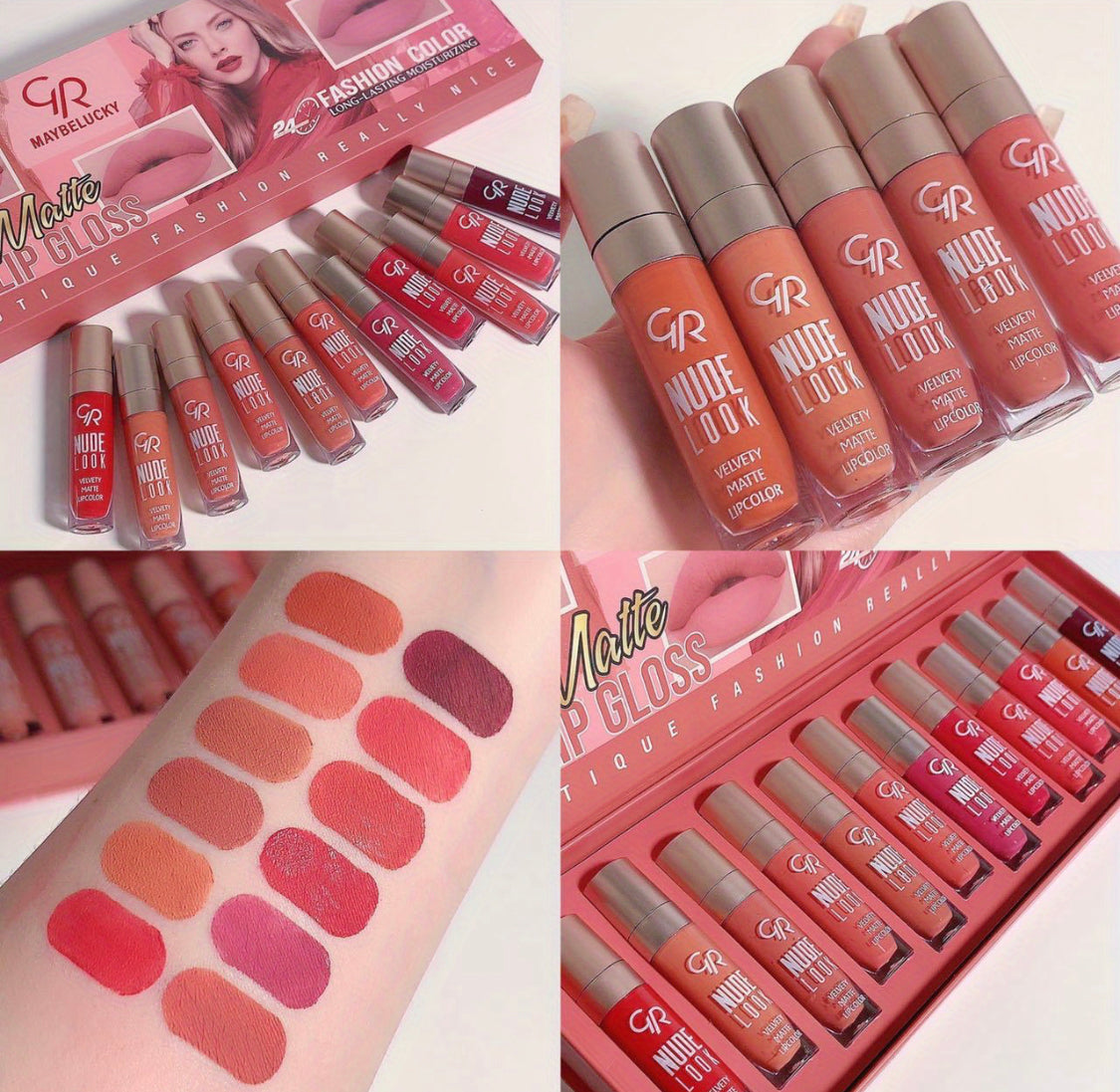 GR Golden Rose Nude Look Lipgloss Matte set limited edition