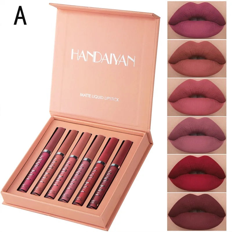 Handaiyan lipgloss matte set of 6 colors