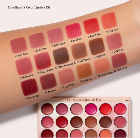 Mocallure 18 Color Premium Lipstick Kit