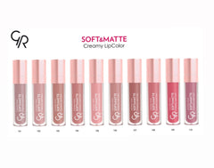 Golden rose soft matte & cream lip color set of 10 shades