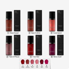 KIKO Milano Vinyl Lock Lip Lacquer Pack of 6