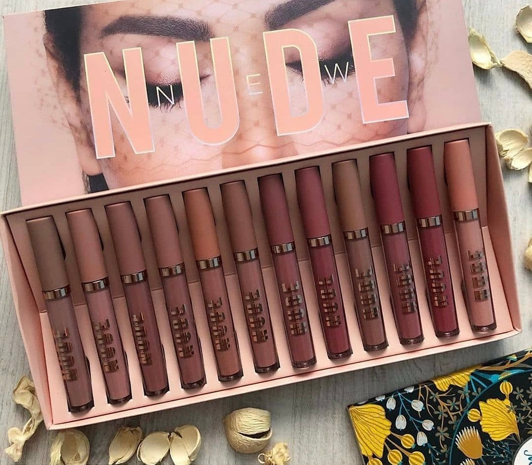 GR NUDE lipgloss matte pack of 12 color