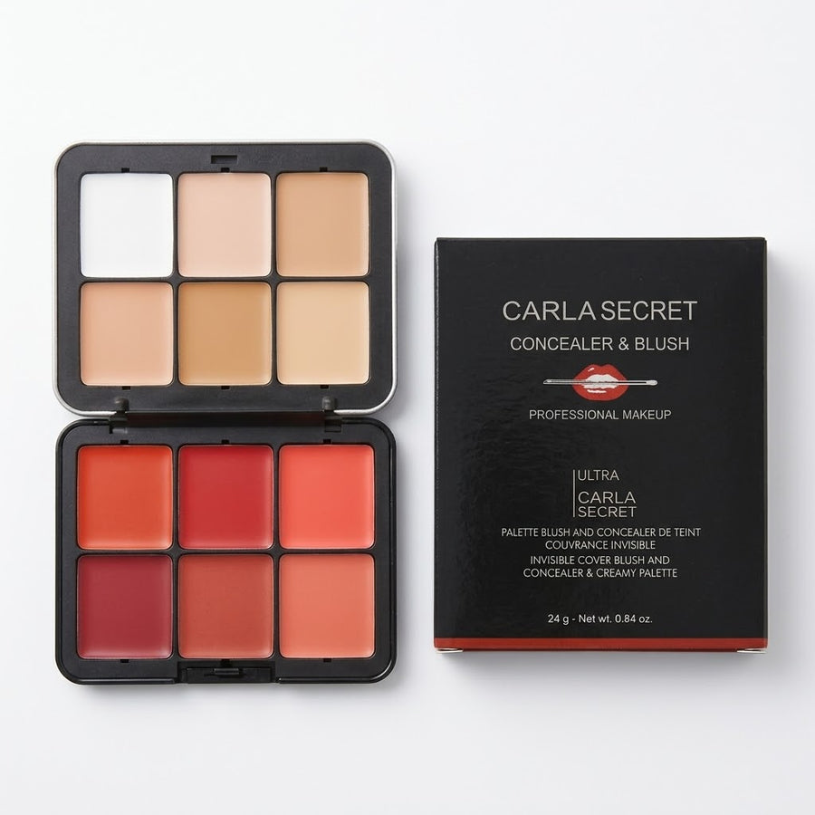 Carla secret 4 in 1 concealer contour , blusher & lipstick pallete limited edition