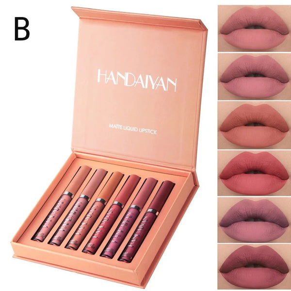 Handaiyan lipgloss matte set of 6 colors