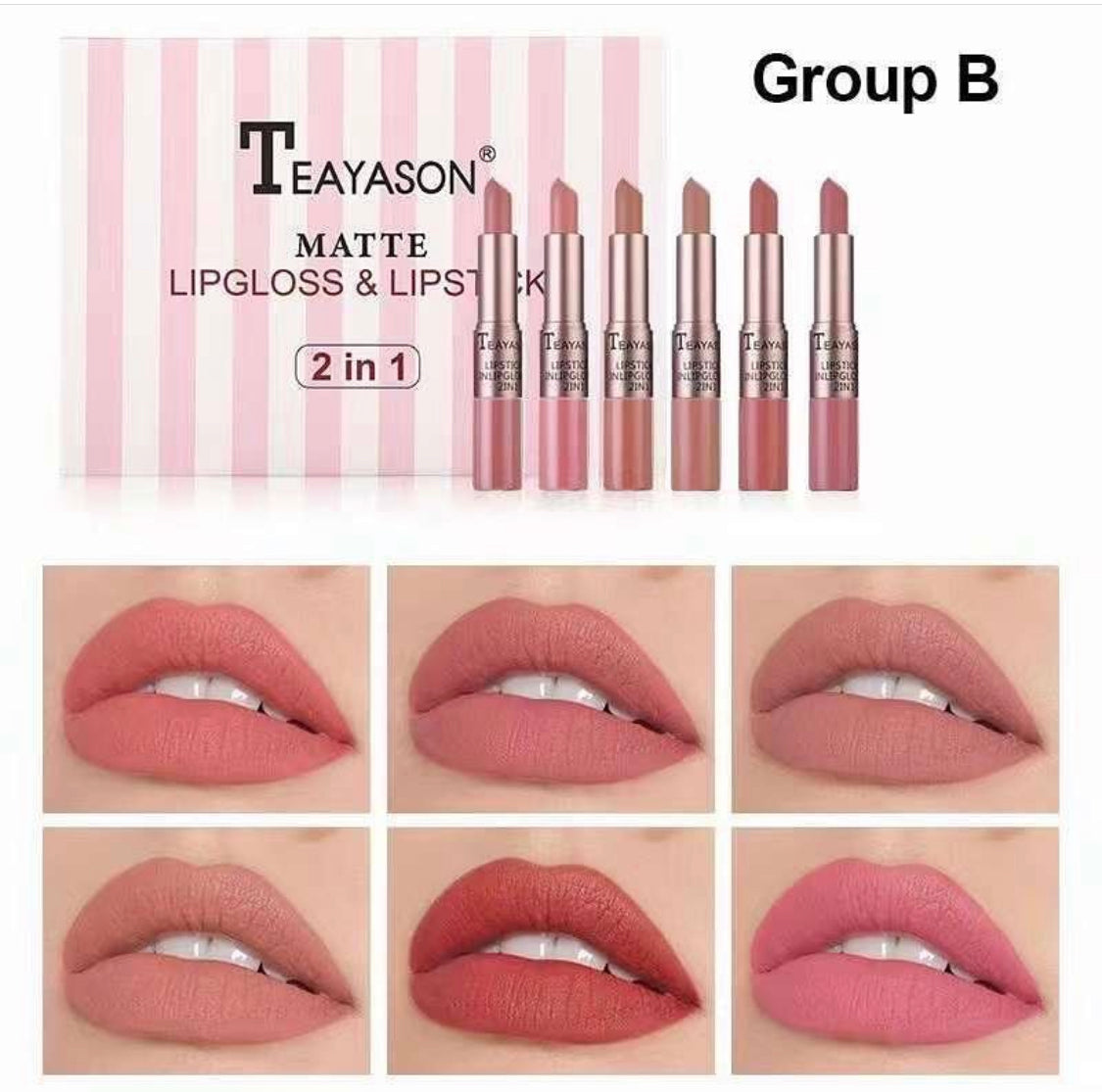 Teayason 6 color lipstick