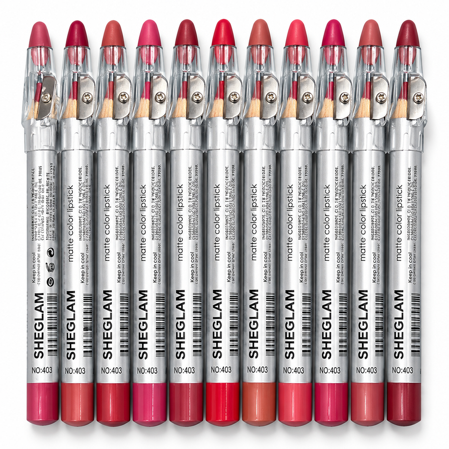Sheglam 12 color lip liners pack
