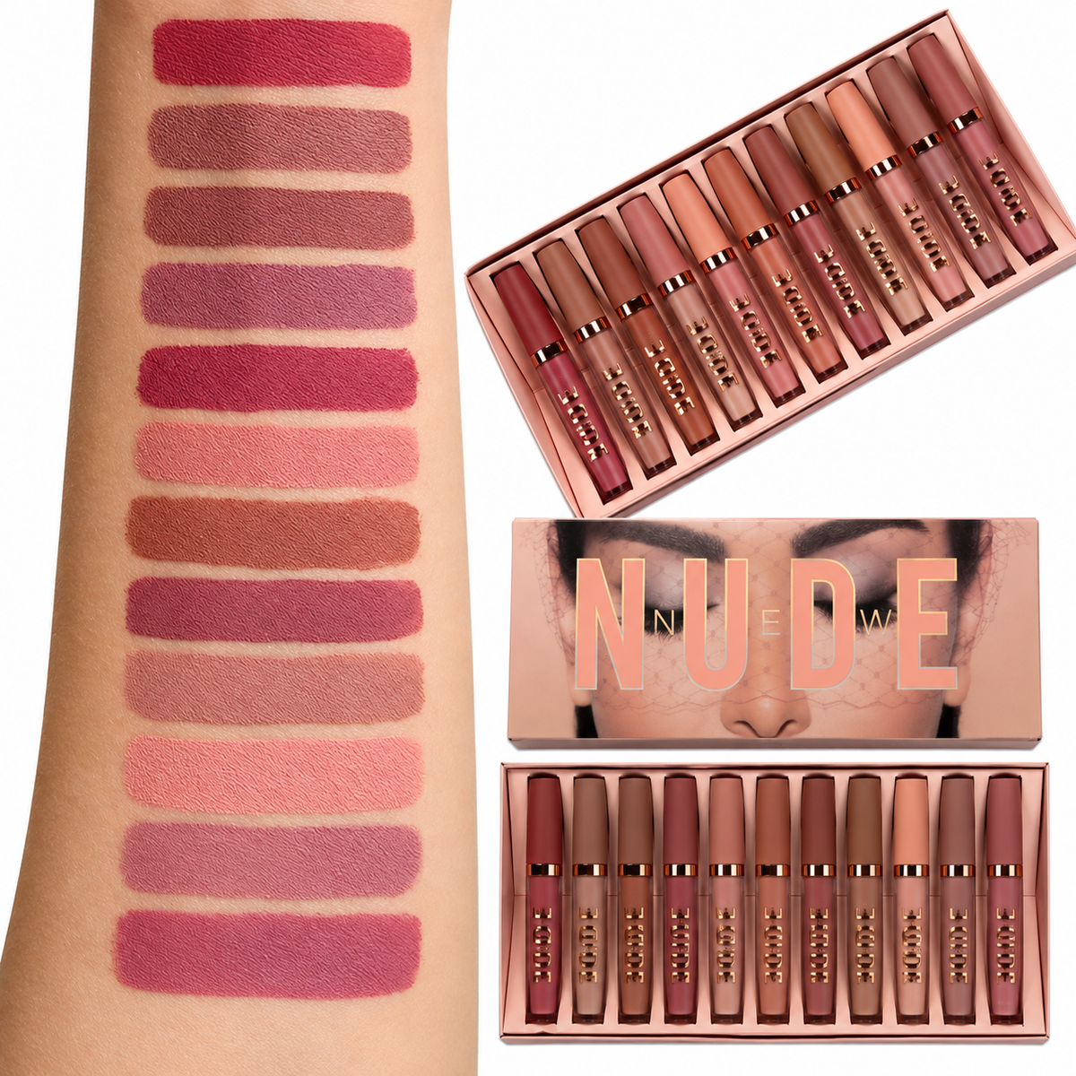 Mocallure Nude matte lipgloss set of 12