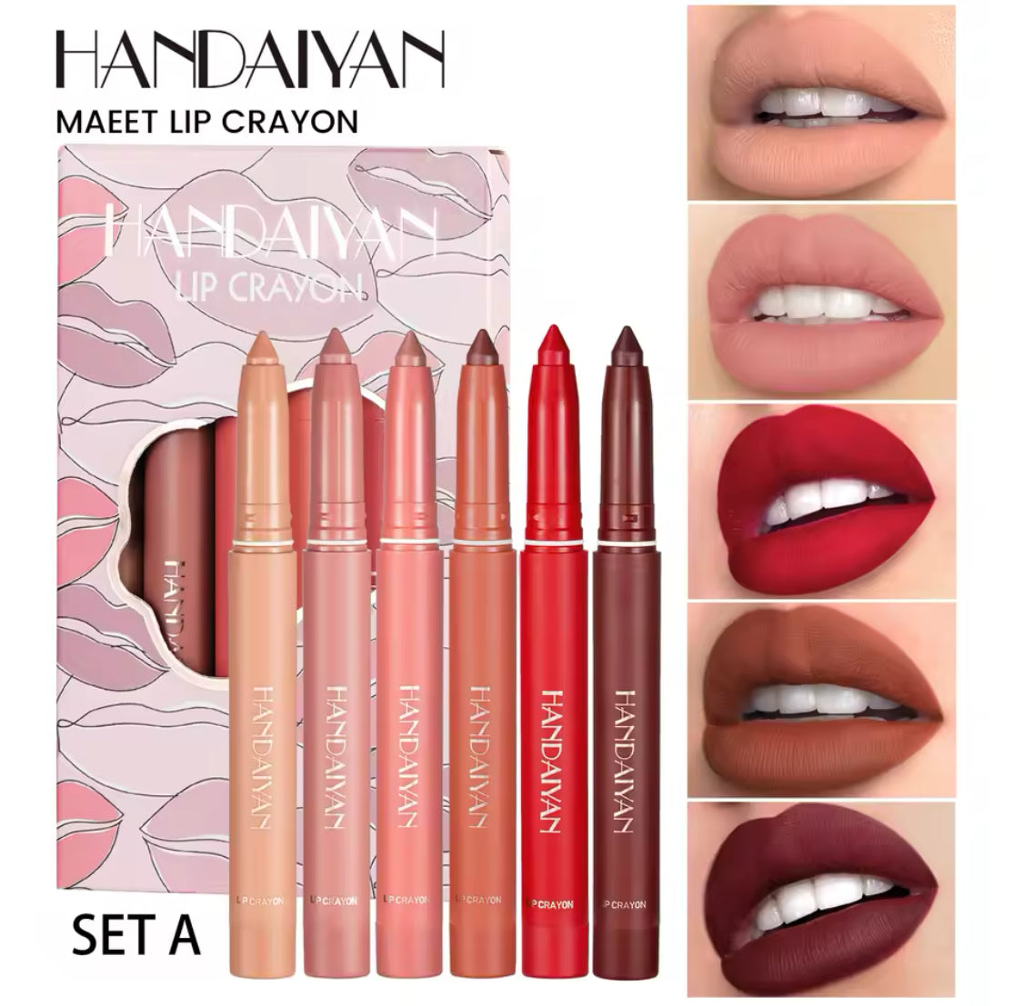 Handaiyan Maeet Lip Crayon pack of 6