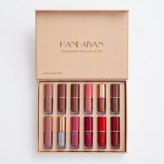 Handaiyan lipgloss pack of 12 colors