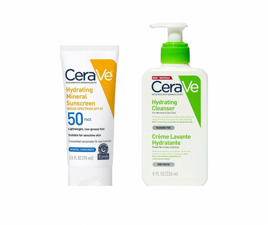 CeraVe Hydrating Cleanser and CeraVe Sunscreen SPF 50 combo deal