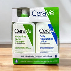 CeraVe Hydrating Facial Cleanser + Daily Moisturizing Lotion Combo Deal (236ml Each)