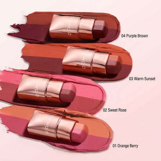 O.TWO.O Dual-Shade Cream Blush Stick Collection