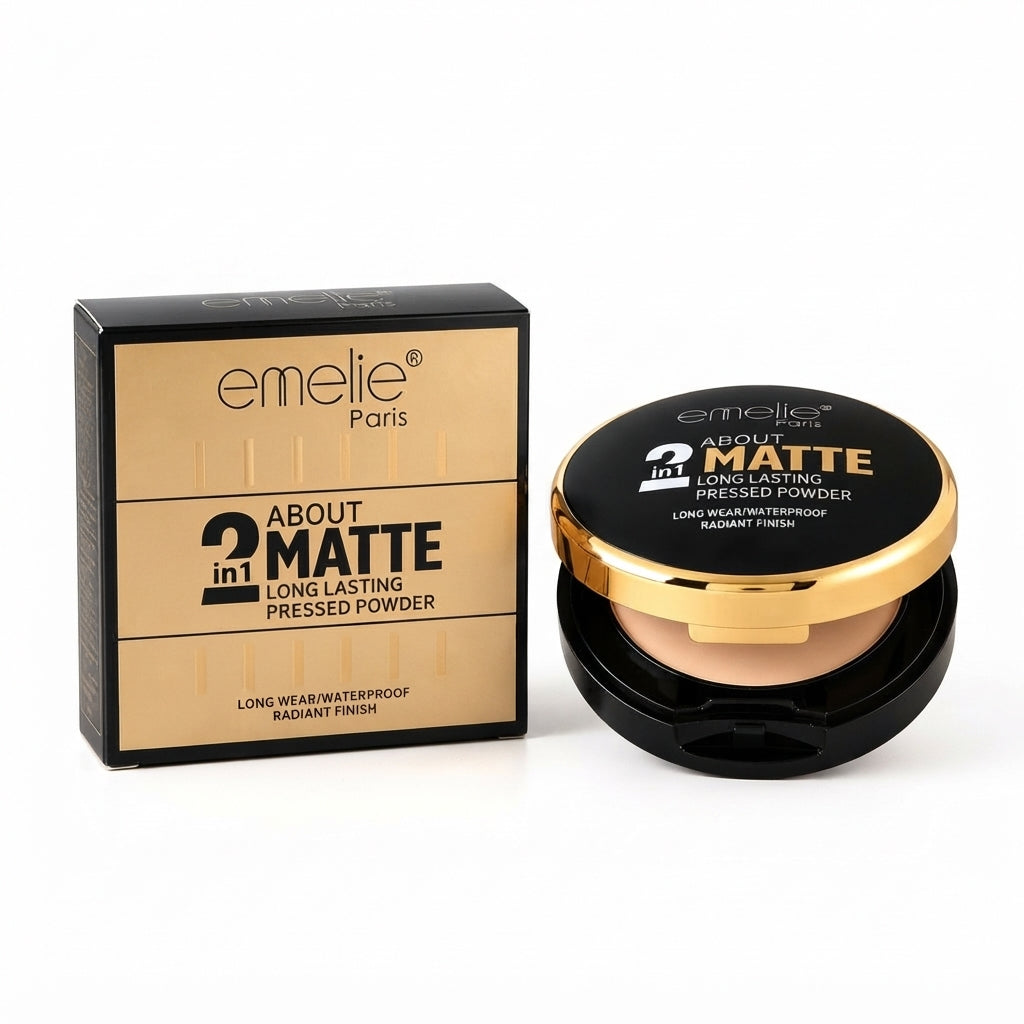 Emelie Beauty 2 in 1 Matte compact powder limited variant