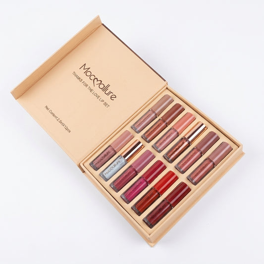 Mocallure matte lipgloss pack of 12 colors