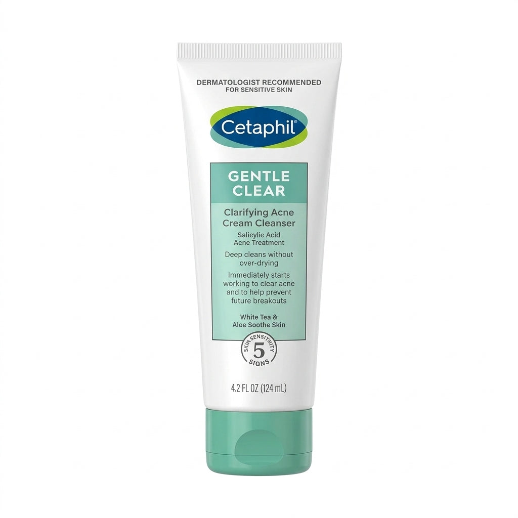 Cetaphil Gentle Clear Clarifying Acne Cream Cleanser – 124ml