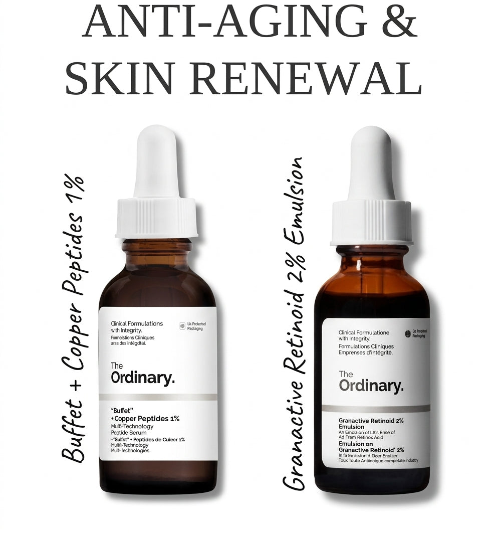 The Ordinary Anti-Aging Duo: Multi-Peptide + Copper Peptides 1% & Granactive Retinoid 2% Emulsion