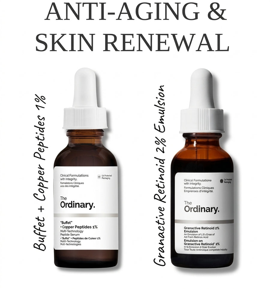The Ordinary Anti-Aging Duo: Multi-Peptide + Copper Peptides 1% & Granactive Retinoid 2% Emulsion