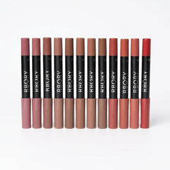 Rbory Professional 12-Piece Matte Lip Crayon Set