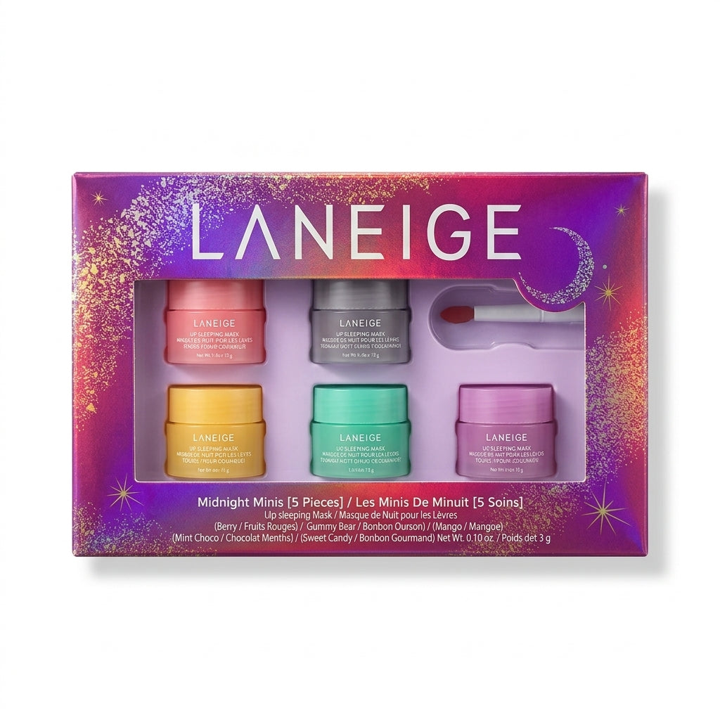 LANEIGE Midnight Minis Lip Sleeping Mask Set (5 Pieces)