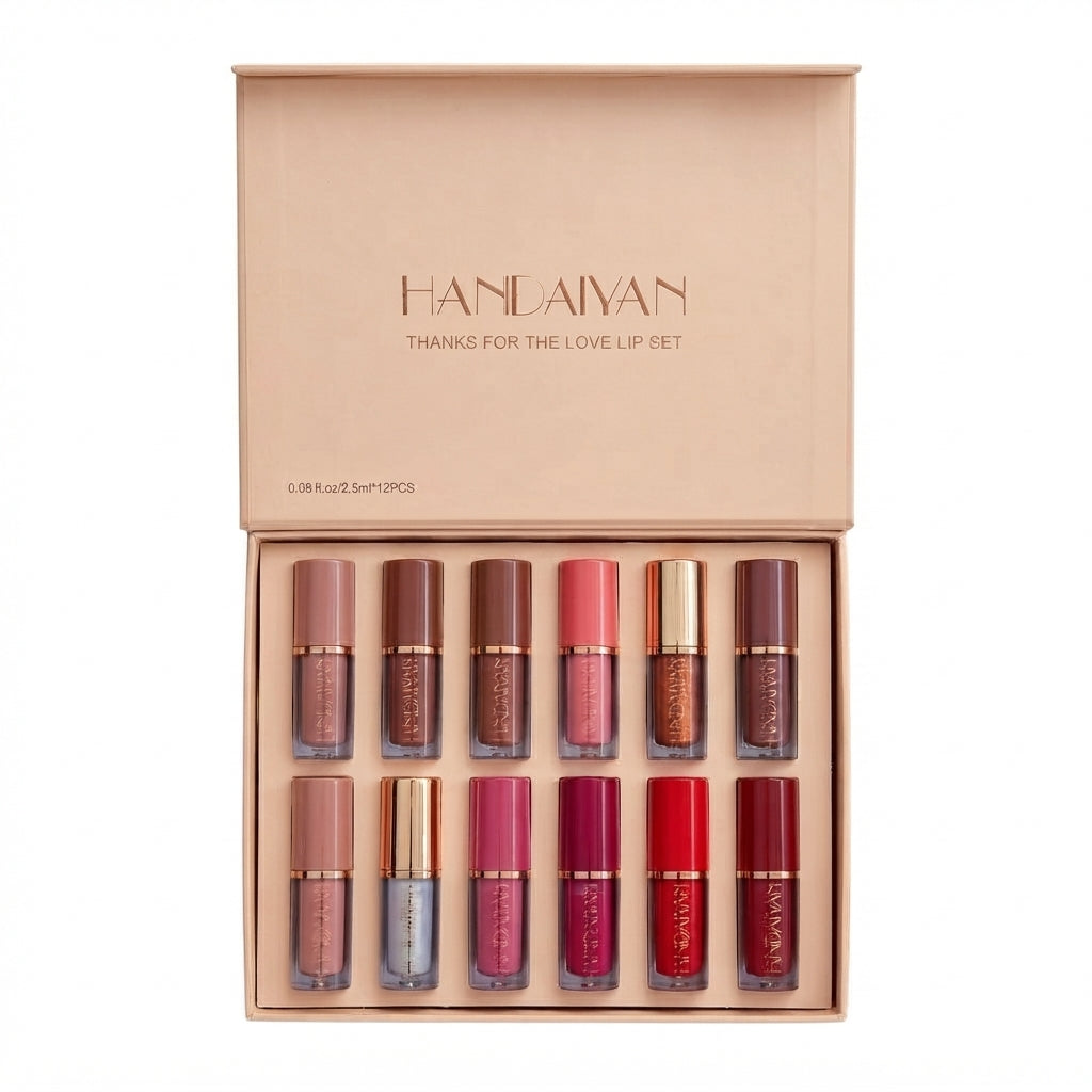 Handaiyan lipgloss pack of 12 colors