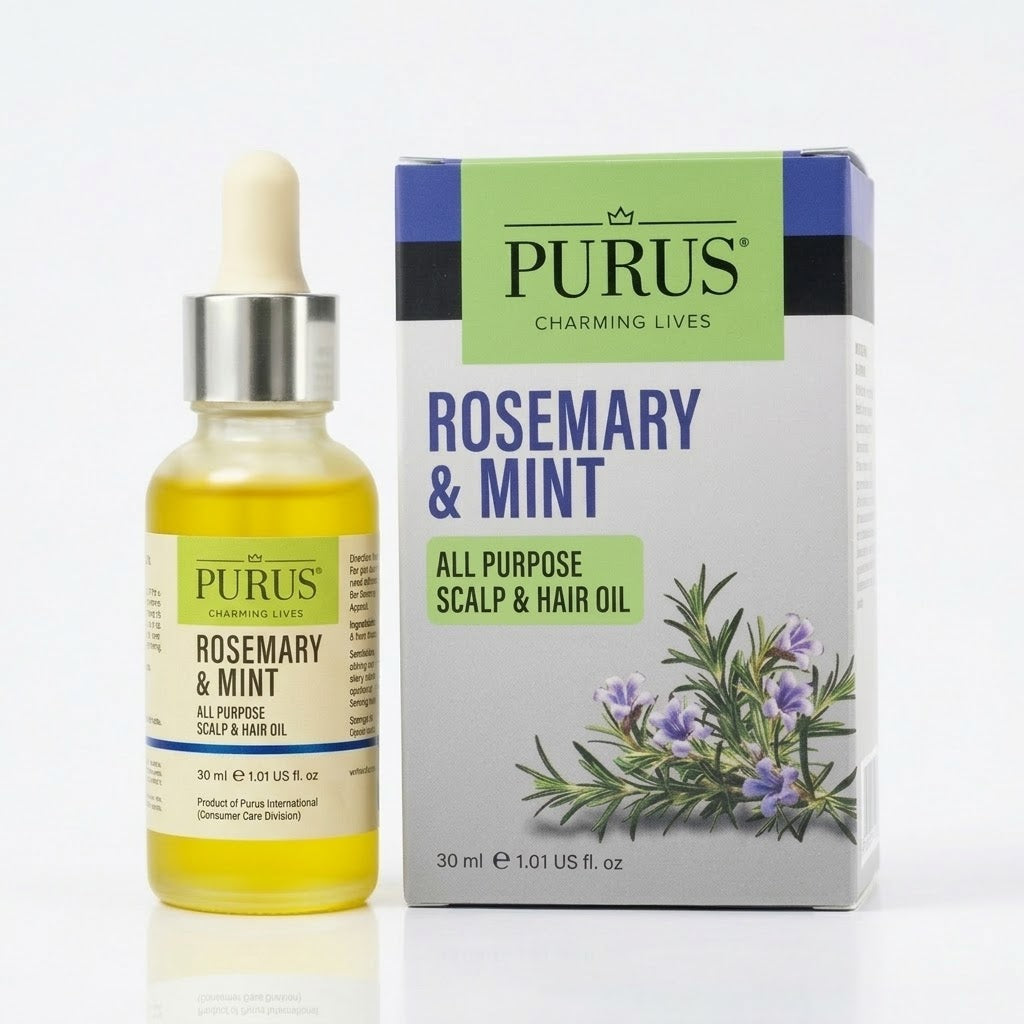 Purus Rosemary & Mint All-Purpose Scalp & Hair Oil - 30ml