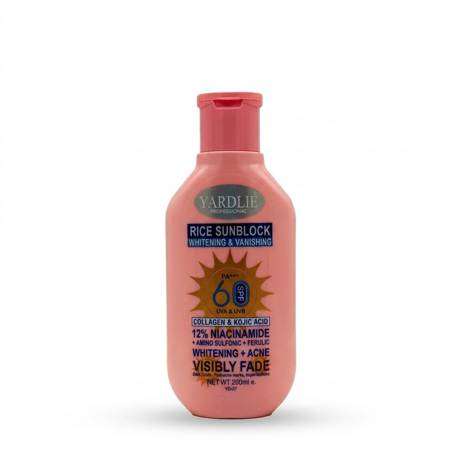 Yardlie Professional Rice Sunblock Whitening & Vanishing SPF 60 PA+++ - 200ml