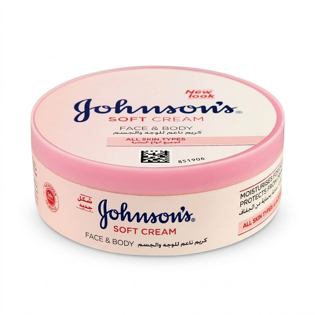 Johnson’s Soft Cream – Face & Body Moisturizer - 200ml (All Skin Types)