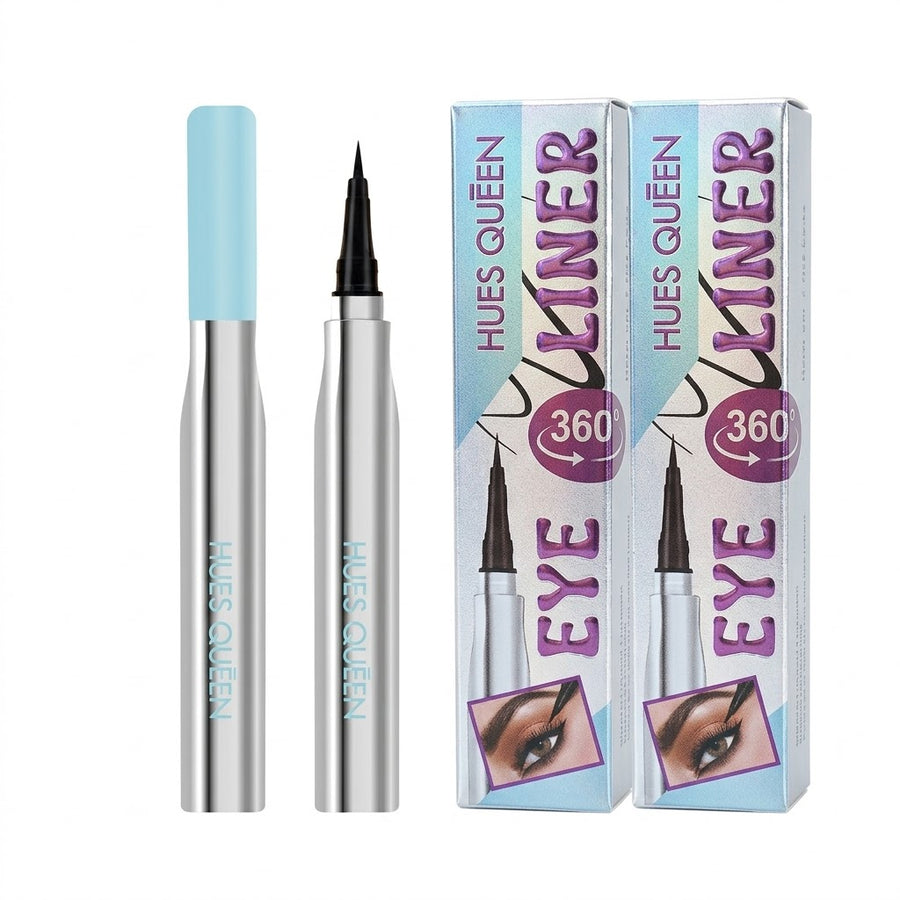 HUES QUEEN 360° Eye Liner Pen – Ultra-Fine Precision Liquid Eyeliner