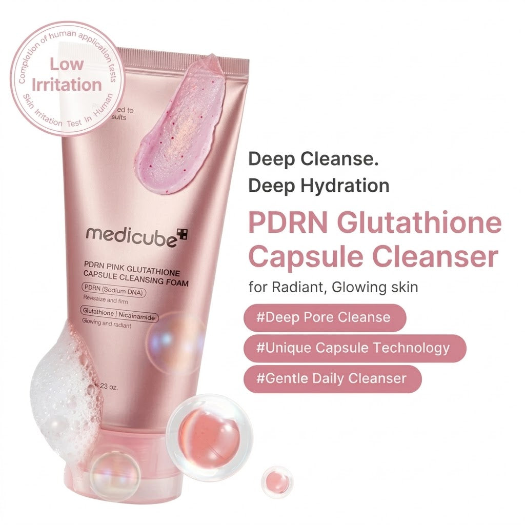 Medicube PDRN Pink Glutathione Capsule Cleansing Foam - 120g